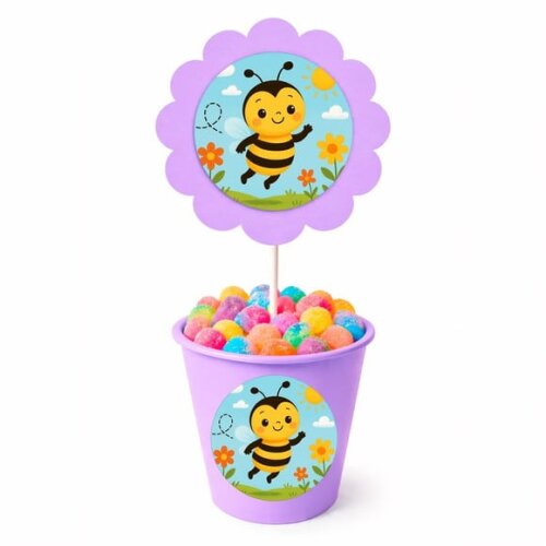 Centro de Mesa Flor Personalizado Abelhinha