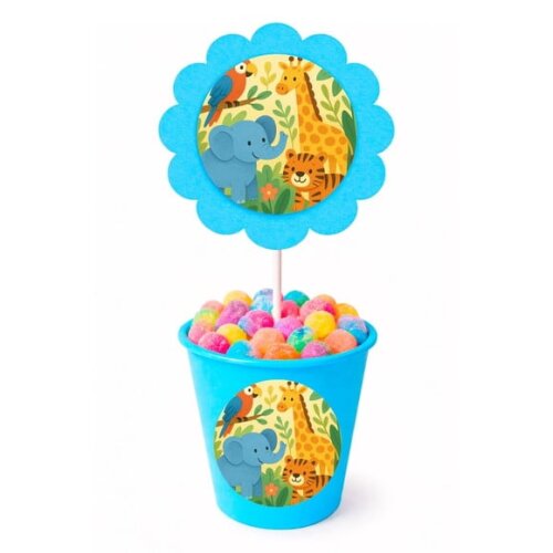 Centro de Mesa Flor Personalizado Animais Exóticos
