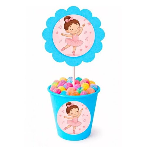 Centro de Mesa Flor Personalizado Bailarina