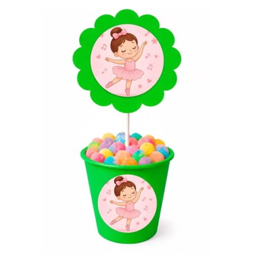 Centro de Mesa Flor Personalizado Bailarina