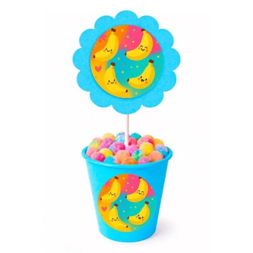 Centro de Mesa Flor Personalizado Bananas Divertidas