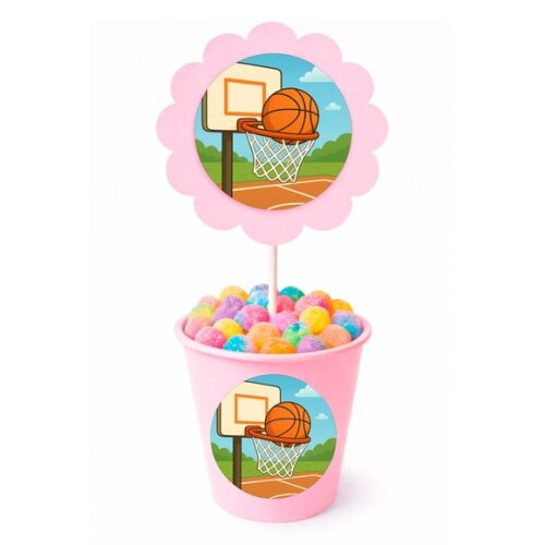 Centro de Mesa Flor Personalizado Basquete