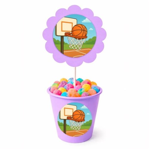 Centro de Mesa Flor Personalizado Basquete