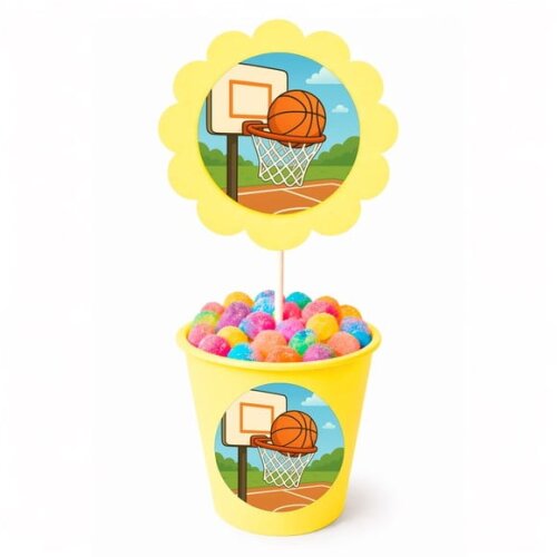 Centro de Mesa Flor Personalizado Basquete