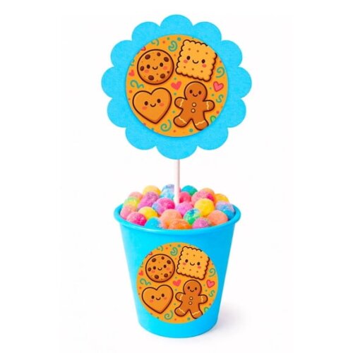 Centro de Mesa Flor Personalizado Biscoitinhos