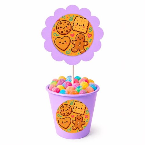 Centro de Mesa Flor Personalizado Biscoitinhos