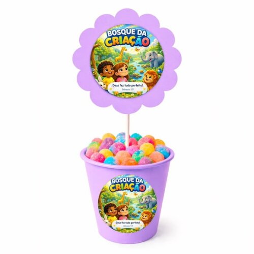 Centro de Mesa Flor Personalizado Bosque da Criação