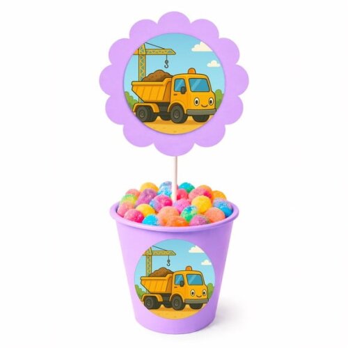 Centro de Mesa Flor Personalizado Caminhão Caçamba