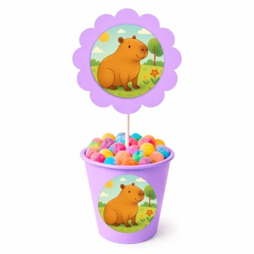 Centro de Mesa Flor Personalizado Capivara