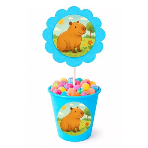 Centro de Mesa Flor Personalizado Capivara