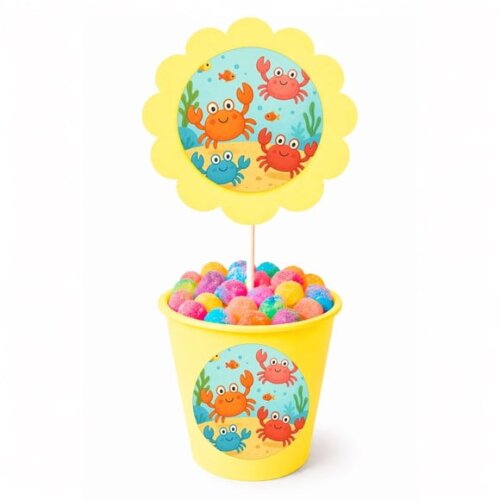 Centro de Mesa Flor Personalizado Caranguejinhos