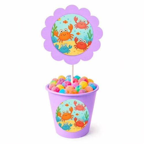 Centro de Mesa Flor Personalizado Caranguejinhos