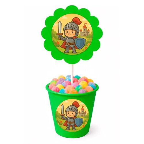 Centro de Mesa Flor Personalizado Cavaleiro Medieval