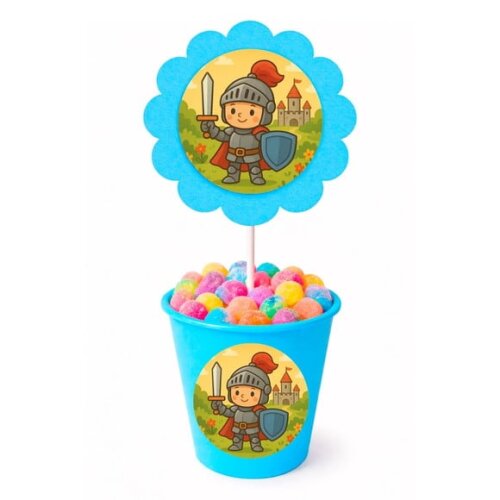 Centro de Mesa Flor Personalizado Cavaleiro Medieval