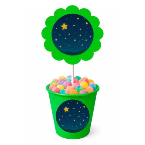 Centro de Mesa Flor Personalizado Céu Estrelado