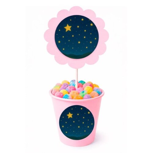 Centro de Mesa Flor Personalizado Céu Estrelado