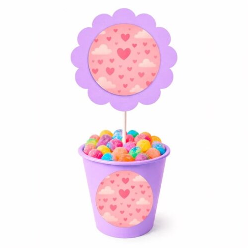 Centro de Mesa Flor Personalizado Céu Rosa
