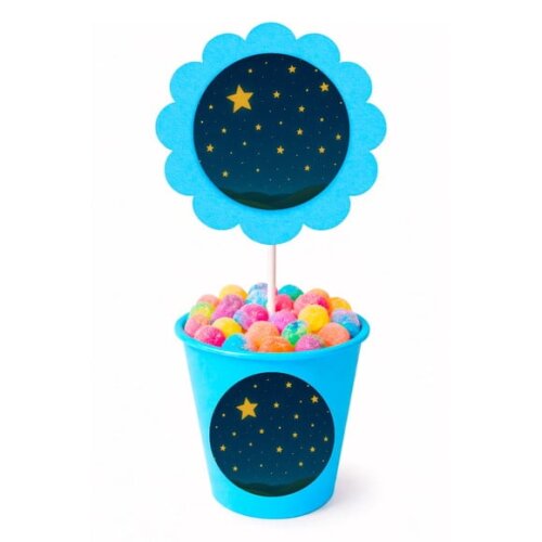 Centro de Mesa Flor Personalizado Céu Estrelado