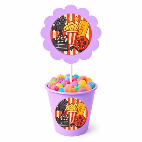 Centro de Mesa Flor Personalizado Cinema