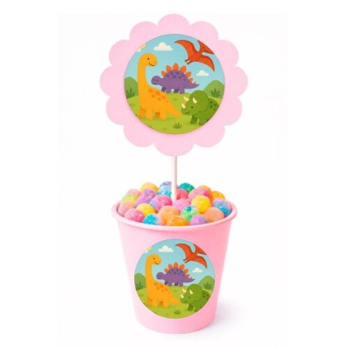 Centro de Mesa Flor Personalizado Dinossauros