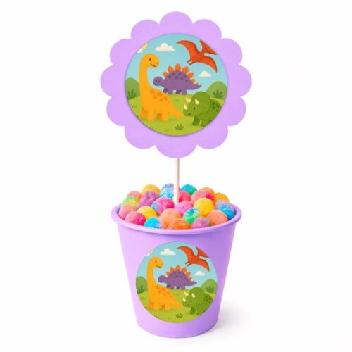 Centro de Mesa Flor Personalizado Dinossauros