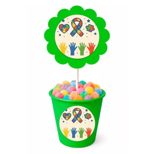 Centro de Mesa Flor Personalizado Diversidade