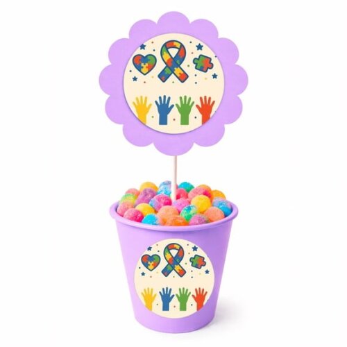 Centro de Mesa Flor Personalizado Diversidade
