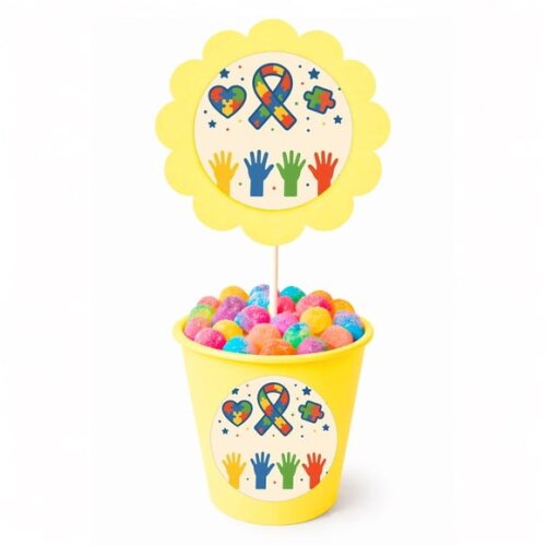 Centro de Mesa Flor Personalizado Diversidade