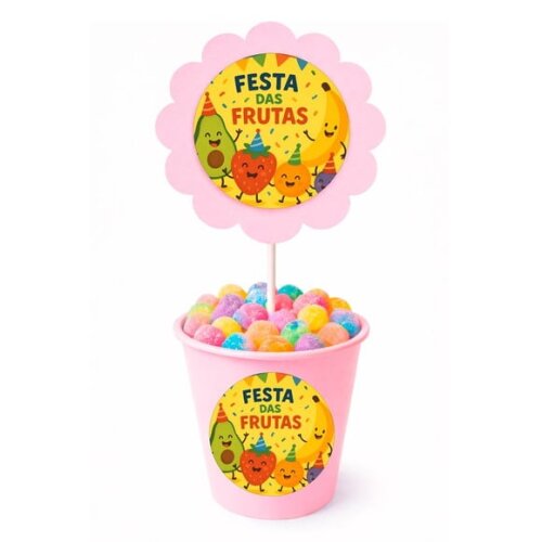 Centro de Mesa Flor Personalizado Festa das Frutas