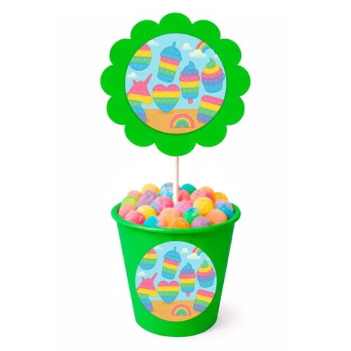 Centro de Mesa Flor Personalizado Fidget Toys