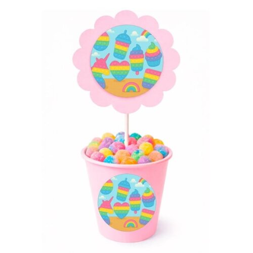 Centro de Mesa Flor Personalizado Fidget Toys