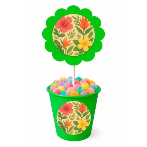 Centro de Mesa Flor Personalizado Flores Tropicais