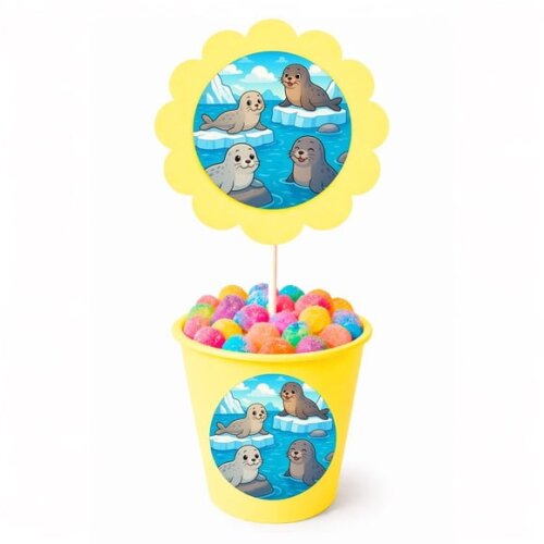 Centro de Mesa Flor Personalizado Focas