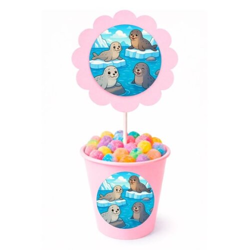 Centro de Mesa Flor Personalizado Focas