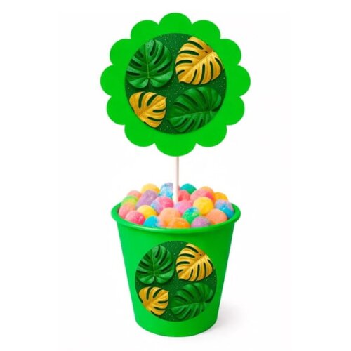 Centro de Mesa Flor Personalizado Folha Costela-de-adão