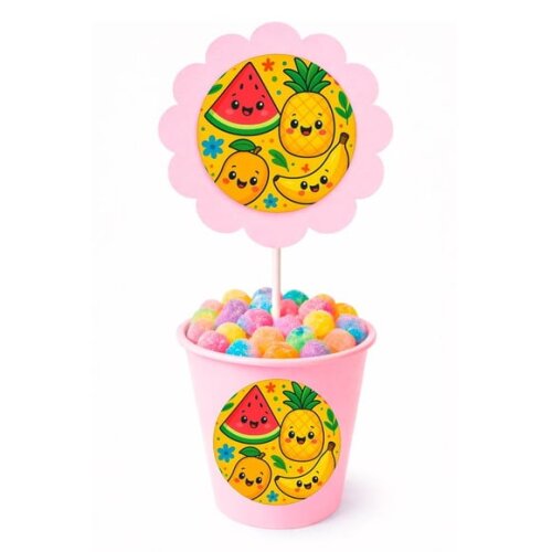 Centro de Mesa Flor Personalizado Frutas Tropicais