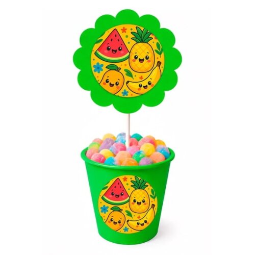 Centro de Mesa Flor Personalizado Frutas Tropicais