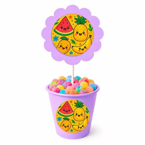 Centro de Mesa Flor Personalizado Frutas Tropicais