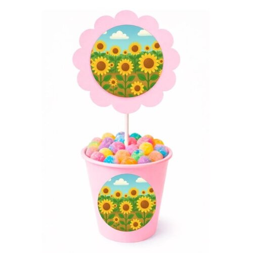 Centro de Mesa Flor Personalizado Girassóis