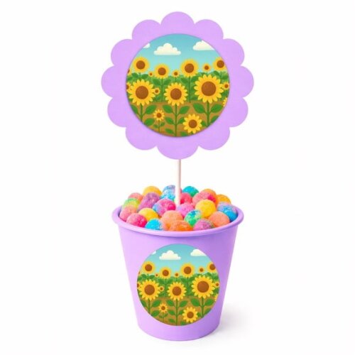 Centro de Mesa Flor Personalizado Girassóis