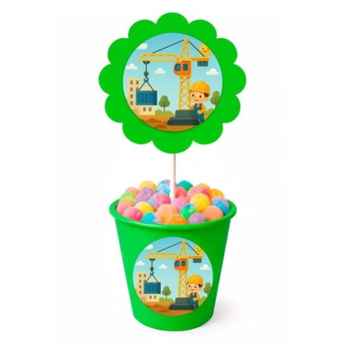 Centro de Mesa Flor Personalizado Grua