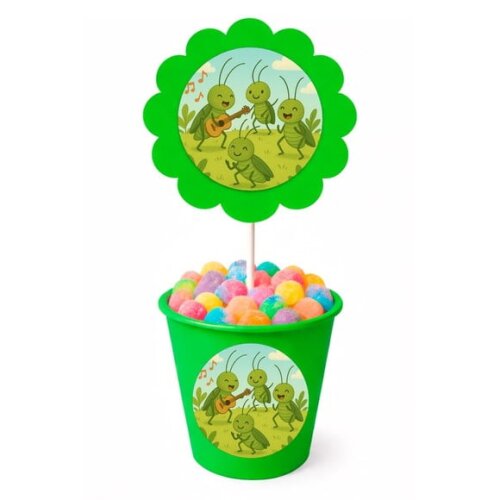 Centro de Mesa Flor Personalizado Grilos