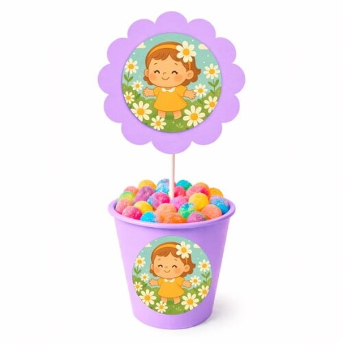 Centro de Mesa Flor Personalizado Jardim das Margaridas