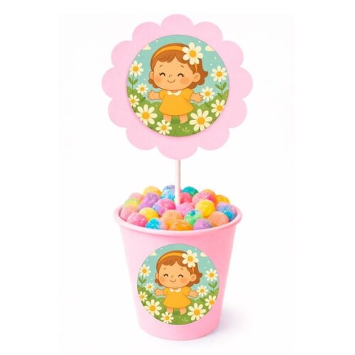 Centro de Mesa Flor Personalizado Jardim das Margaridas