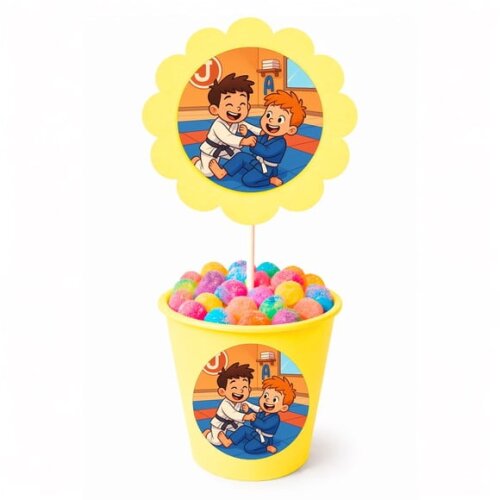 Centro de Mesa Flor Personalizado Jiu-jítsu