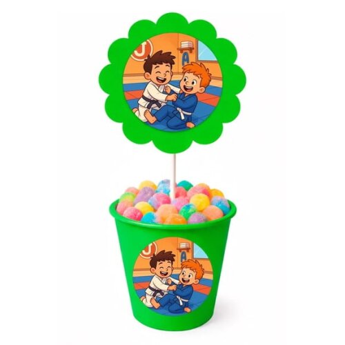Centro de Mesa Flor Personalizado Jiu-jítsu
