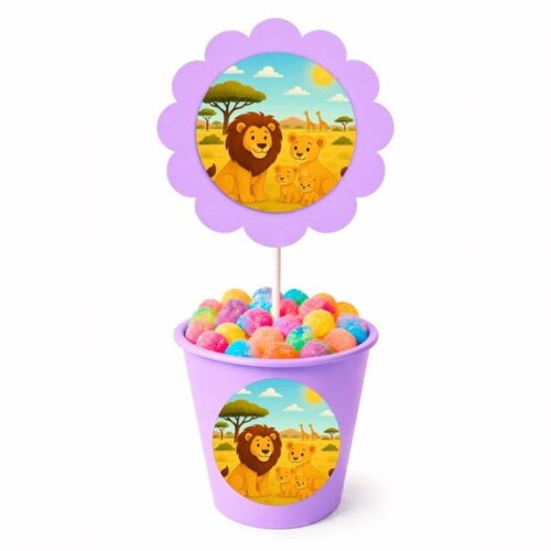 Centro de Mesa Flor Personalizado Leões