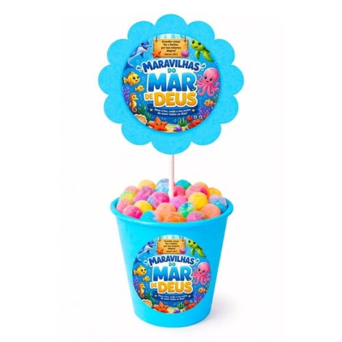 Centro de Mesa Flor Personalizado Maravilhas Mar de Deus