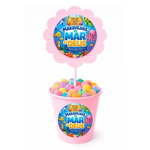 Centro de Mesa Flor Personalizado Maravilhas Mar de Deus