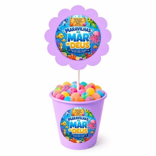 Centro de Mesa Flor Personalizado Maravilhas Mar de Deus